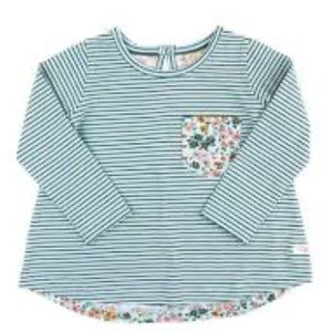 Ruggedbutts Vintage Garden Striped Pocket Tunic 4T
